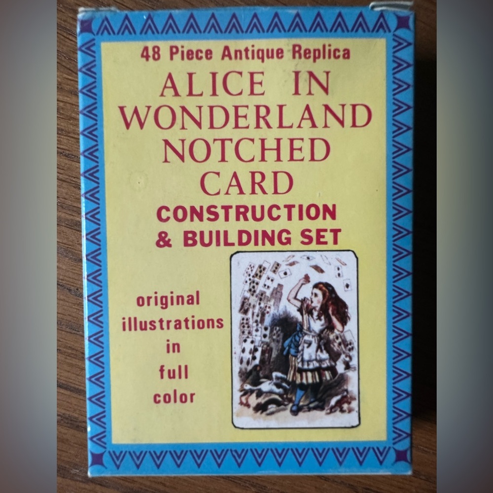 Vintage Alice in Wonderland Shackman notched construction & building cards 80’s